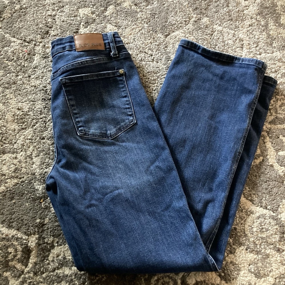 Judy Blue Straight Leg Jeans Womens 13/31 Blue JB88861 DK High Rise Stretch - Picture 11 of 11